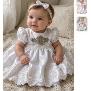 Custom made christianing baby gown or flower girl dress
